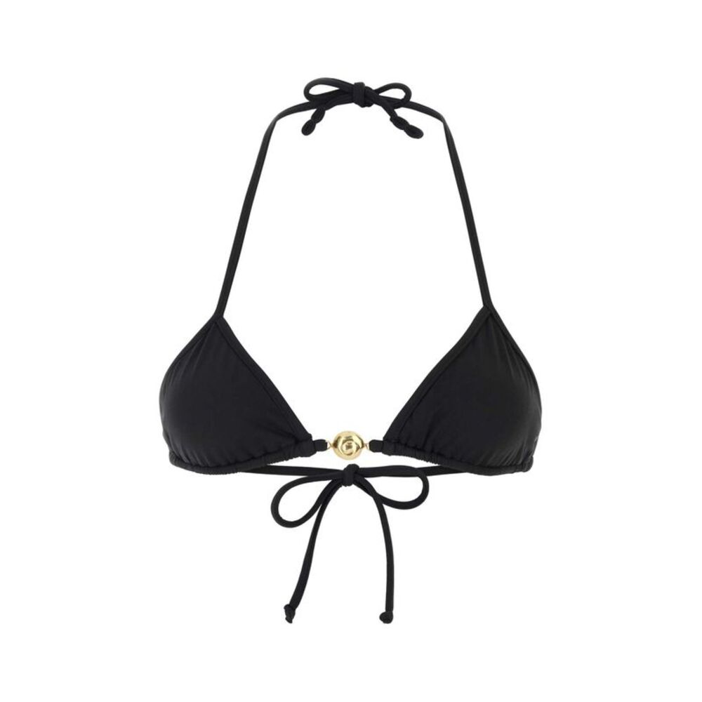 Reina Olga Women Black Stretch Nylon Splash Bikini Top